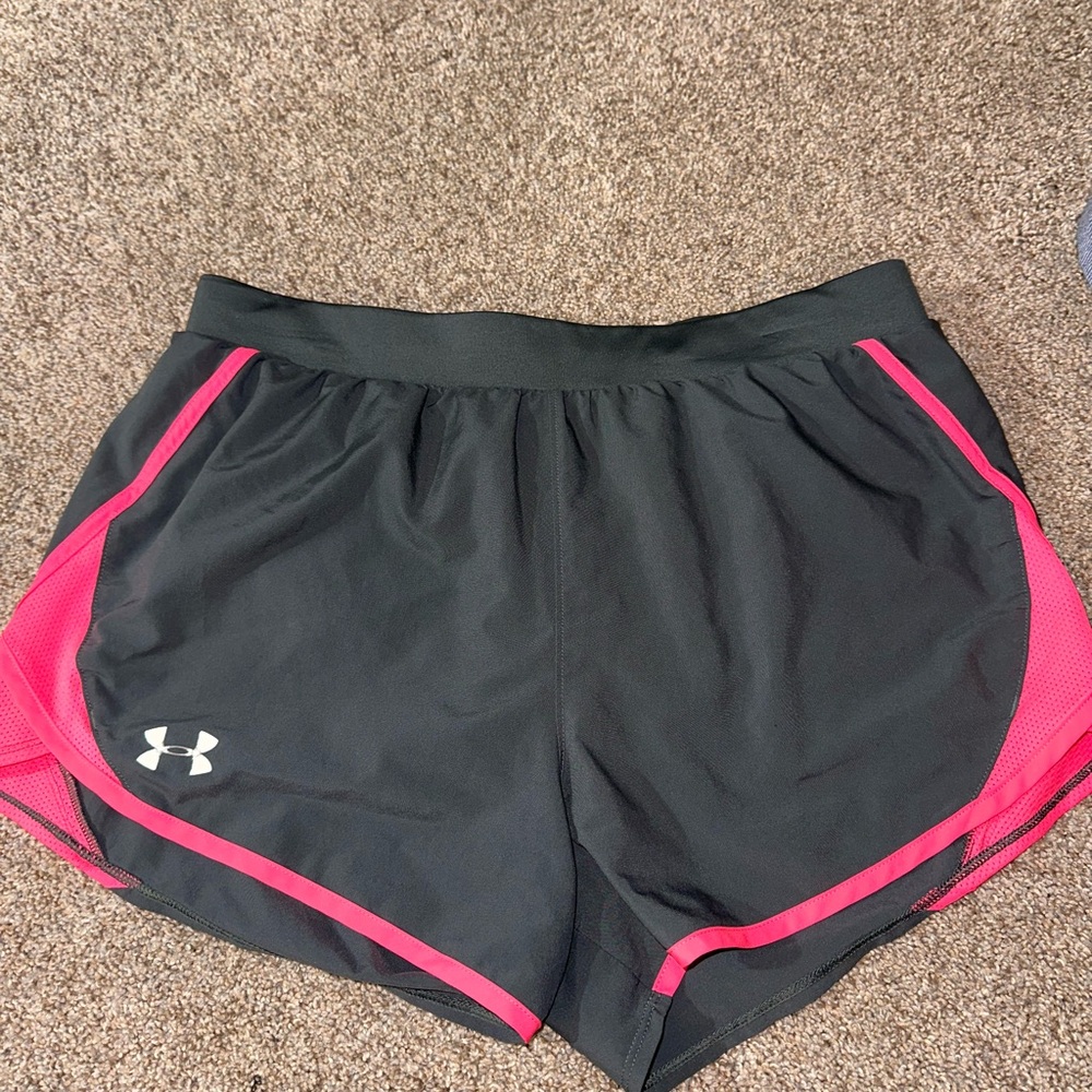 Under Armour Women's Athletic Shorts in Black and Pink